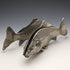 British vintage pewter fish figurine pair